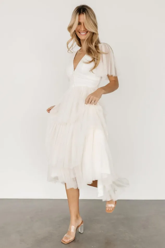 Baltic Born Tulle Styles Starlet Tiered Maxi Dress Cream 8211 Women Baltic Born Tulle Styles Starlet Tiered Maxi Dress Cream 8211 Women