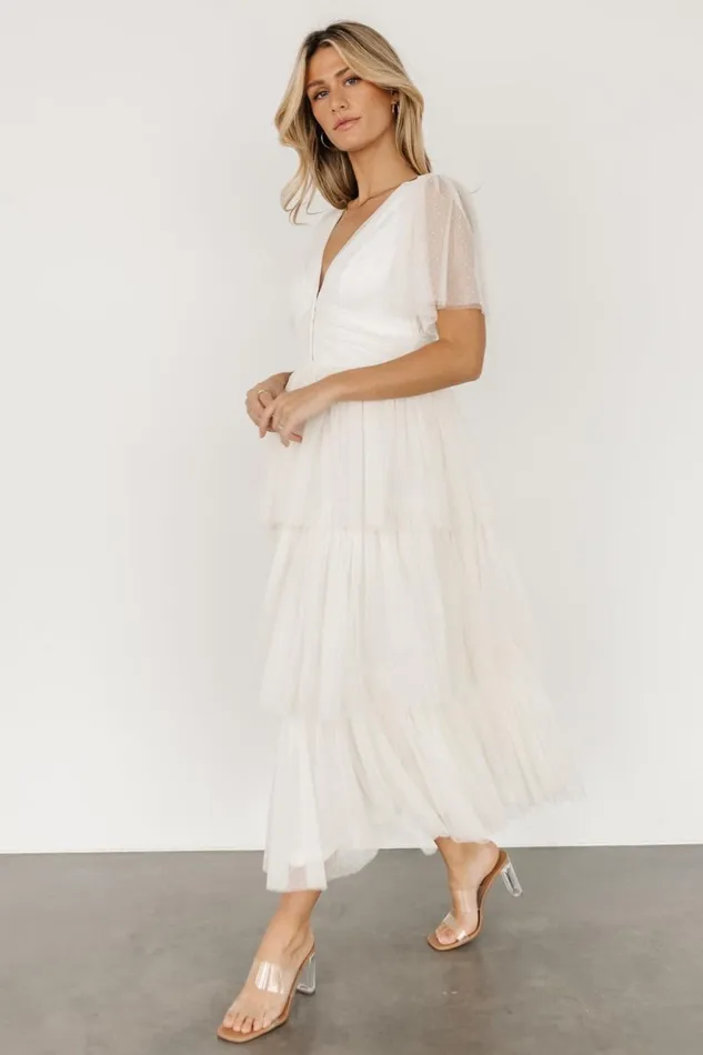 Baltic Born Tulle Styles Starlet Tiered Maxi Dress Cream 8211 Women Baltic Born Tulle Styles Starlet Tiered Maxi Dress Cream 8211 Women