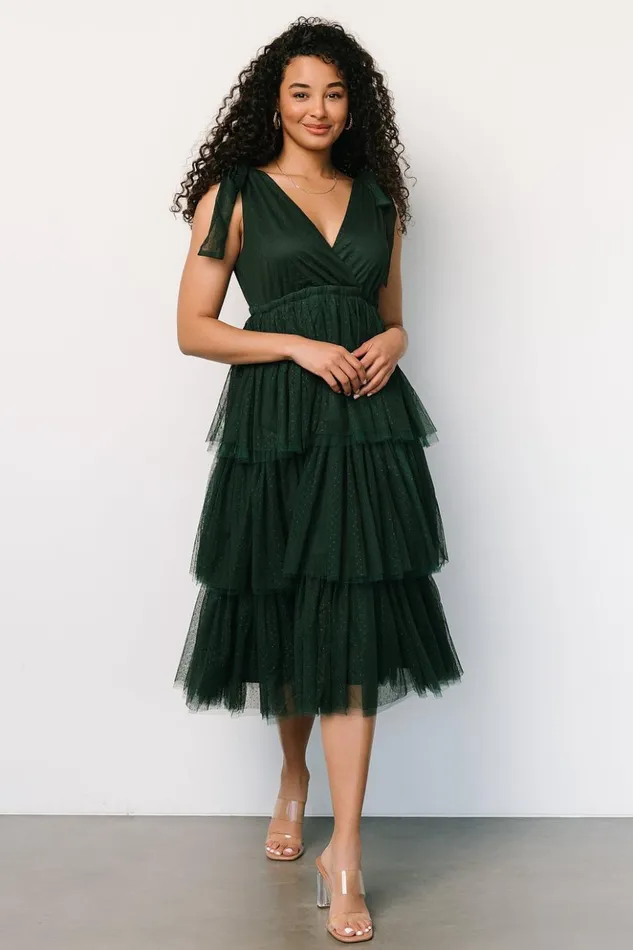 Baltic Born Tulle Styles Tessa Tiered Tulle Tank Dress Dark Green 8211 Women Baltic Born Tulle Styles Tessa Tiered Tulle Tank Dress Dark Green 8211 Women