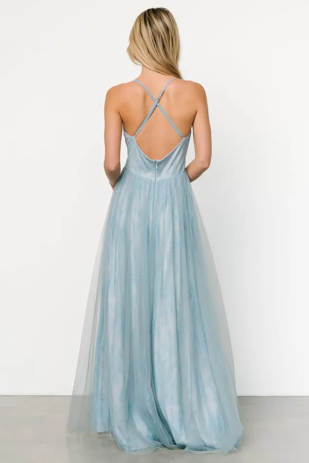 Baltic Born Tulle Styles Vasia Lace Tulle Maxi Dress Soft Blue 8211 Women Baltic Born Tulle Styles Vasia Lace Tulle Maxi Dress Soft Blue 8211 Women