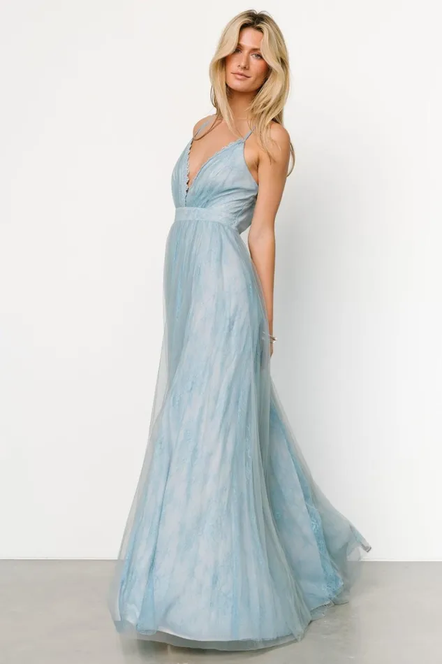 Baltic Born Tulle Styles Vasia Lace Tulle Maxi Dress Soft Blue 8211 Women Baltic Born Tulle Styles Vasia Lace Tulle Maxi Dress Soft Blue 8211 Women