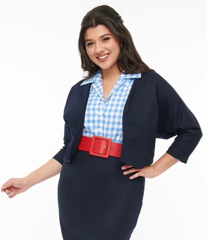 Barbie X 1950s Navy Commuter Set Box Coat Clothing Unique Vintage Coats and Jackets