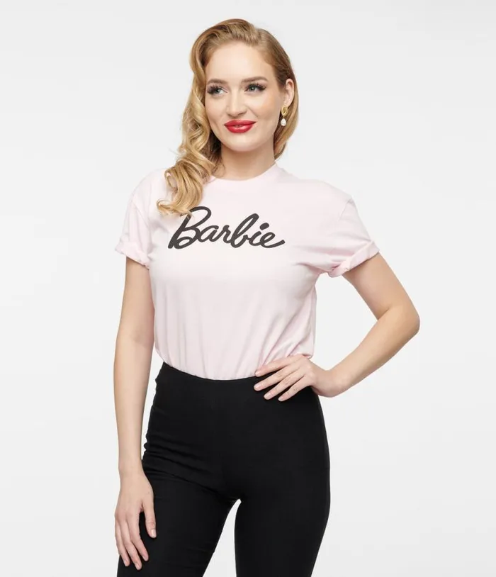 Barbie X Baby Pink Barbie Logo Unisex Graphic Tee ClothingPlus Unique Vintage Graphic Tees Barbie X Baby Pink Barbie Logo Unisex Graphic Tee ClothingPlus Unique Vintage Graphic Tees