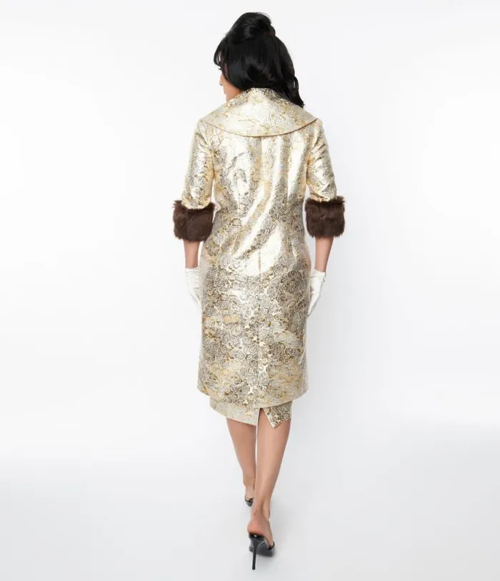 Barbie X Evening Splendour Brocade Coat Clothing Unique Vintage Coats and Jackets