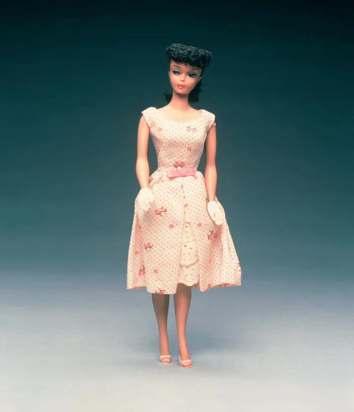 Barbie X Plus Size 1960s Pink Rosebud Garden Party Swing Dress DressesPlus Unique Vintage Swing