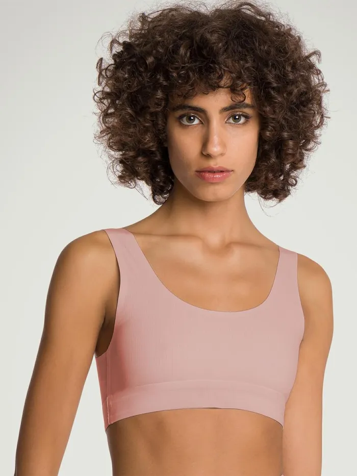 Beauty Cotton Crop Top Bra Powder Pink Women Wolford Bras