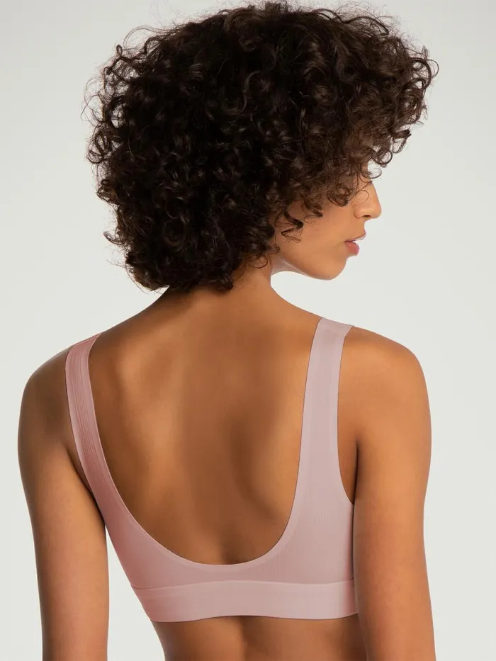 Beauty Cotton Crop Top Bra Powder Pink Women Wolford Bras