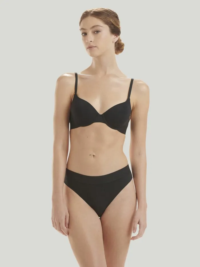 Beauty Cotton Full Cup Bra Black Women Wolford Bras