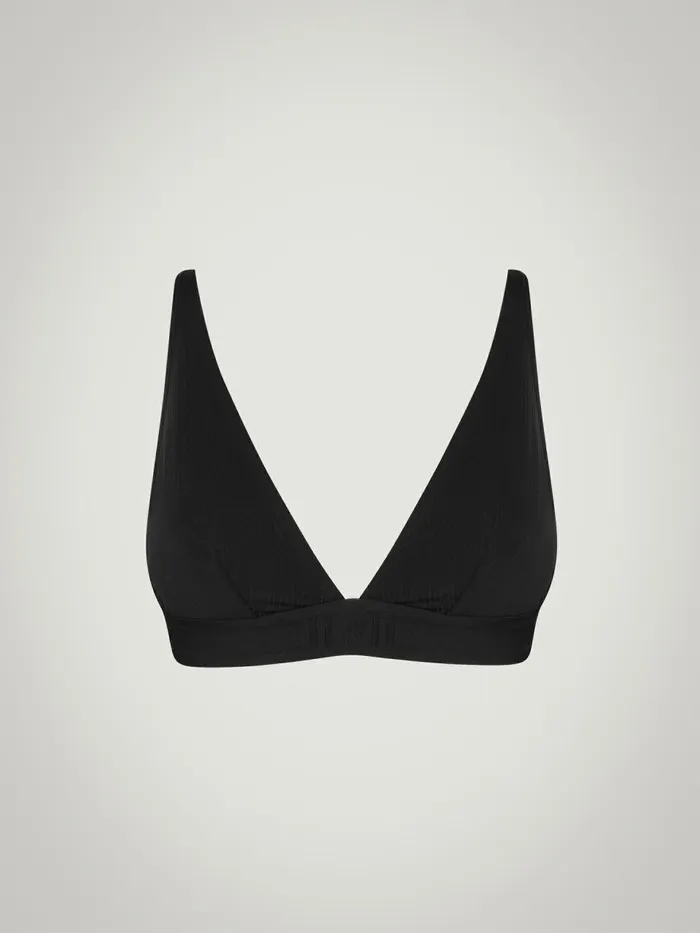 Beauty Cotton Triangle Bra Black Women Wolford Bras