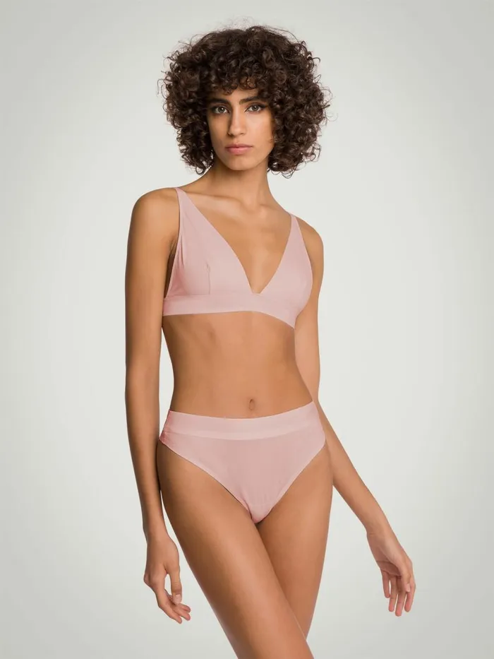 Beauty Cotton Triangle Bra Powder Pink Women Wolford Bras