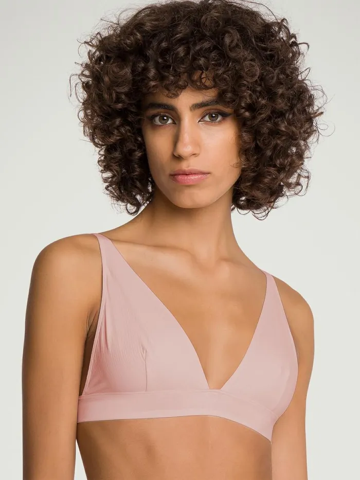 Beauty Cotton Triangle Bra Powder Pink Women Wolford Bras