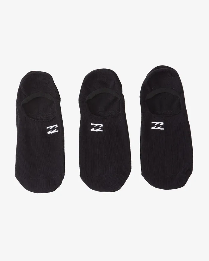 Billabong 3Pack Core NoShow Socks Black Men Socks