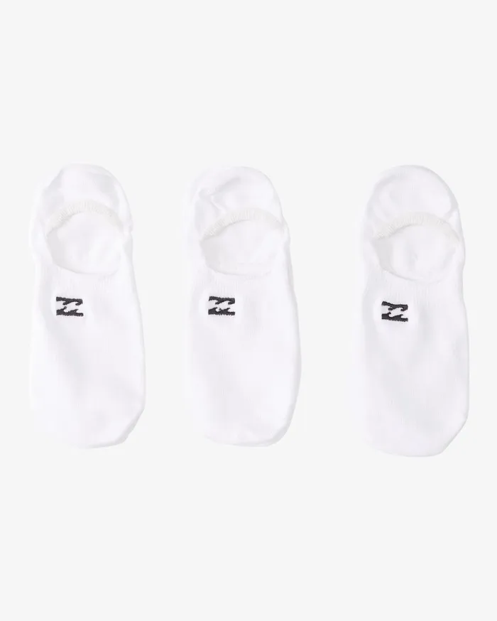 Billabong 3Pack Core NoShow Socks White Men Socks