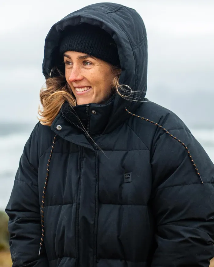 Billabong ADiv Artic Shores Hooded Puffer Jacket Black Women Jackets Billabong ADiv Artic Shores Hooded Puffer Jacket Black Women Jackets