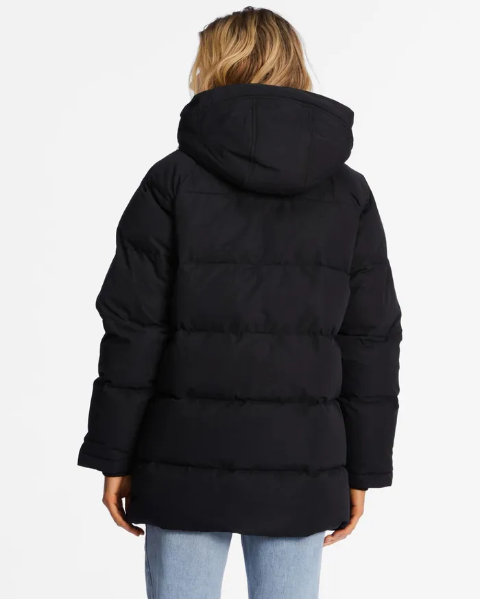 Billabong ADiv Artic Shores Hooded Puffer Jacket Black Women Jackets Billabong ADiv Artic Shores Hooded Puffer Jacket Black Women Jackets