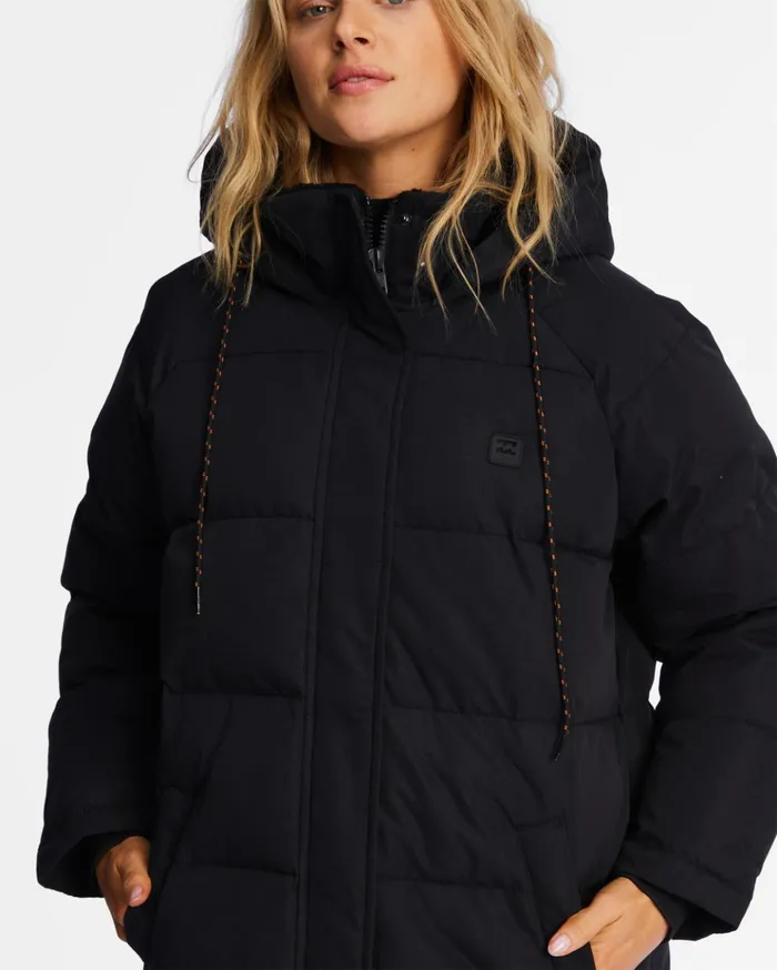 Billabong ADiv Artic Shores Hooded Puffer Jacket Black Women Jackets Billabong ADiv Artic Shores Hooded Puffer Jacket Black Women Jackets