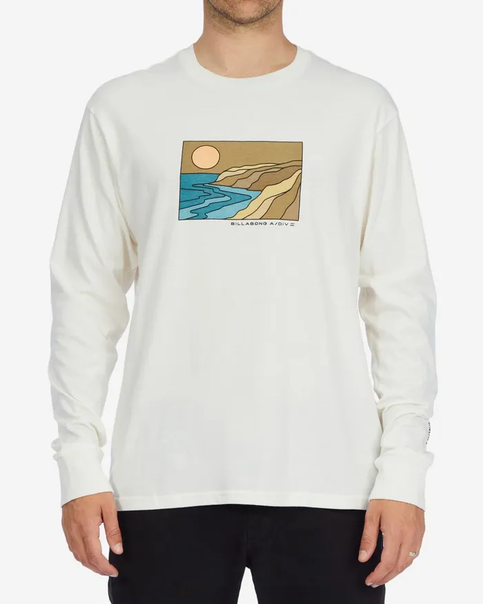 Billabong ADiv Boulder Organic Long Sleeve TShirt Off White Men TShirts