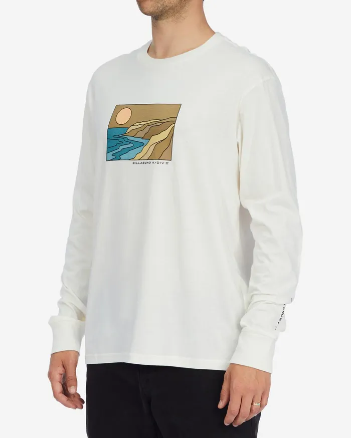 Billabong ADiv Boulder Organic Long Sleeve TShirt Off White Men TShirts Billabong ADiv Boulder Organic Long Sleeve TShirt Off White Men TShirts