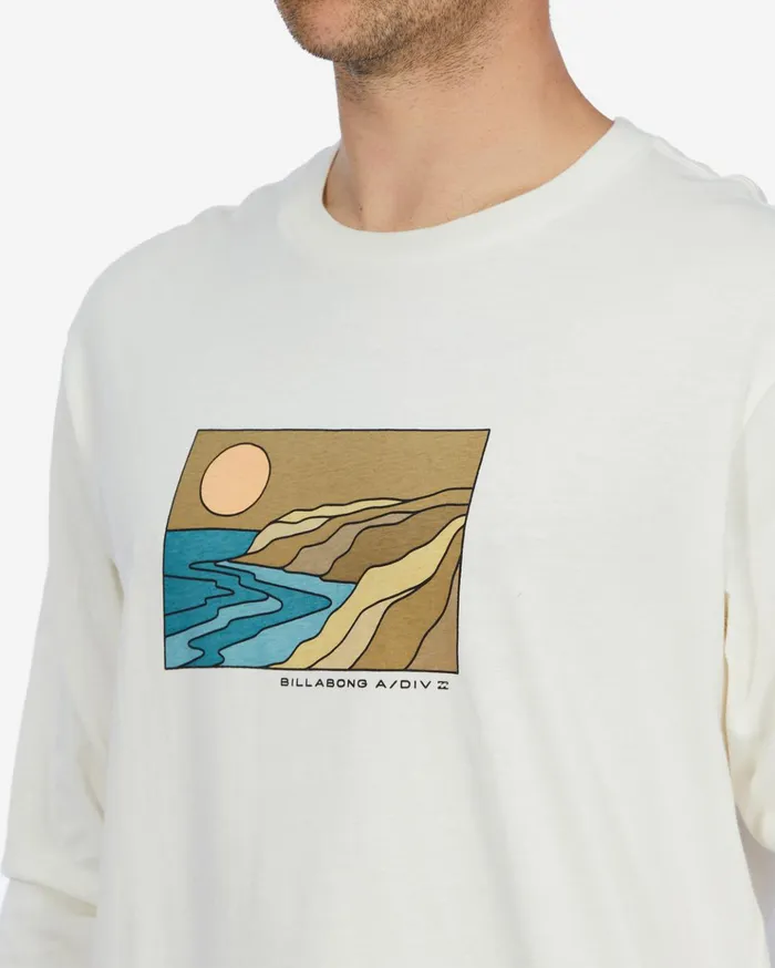 Billabong ADiv Boulder Organic Long Sleeve TShirt Off White Men TShirts Billabong ADiv Boulder Organic Long Sleeve TShirt Off White Men TShirts