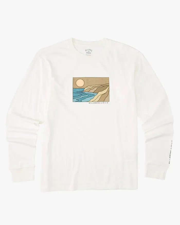 Billabong ADiv Boulder Organic Long Sleeve TShirt Off White Men TShirts Billabong ADiv Boulder Organic Long Sleeve TShirt Off White Men TShirts