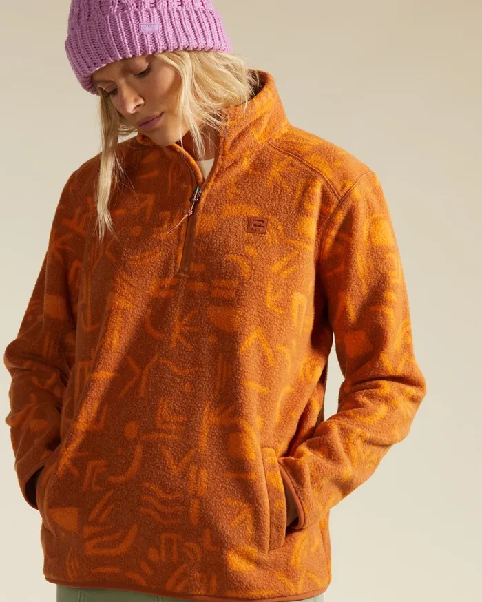 Billabong ADiv Boundary Mock 3 HalfZip Pullover Sweatshirt Adobe Women Hoodies and Fleece Billabong ADiv Boundary Mock 3 HalfZip Pullover Sweatshirt Adobe Women Hoodies and Fleece