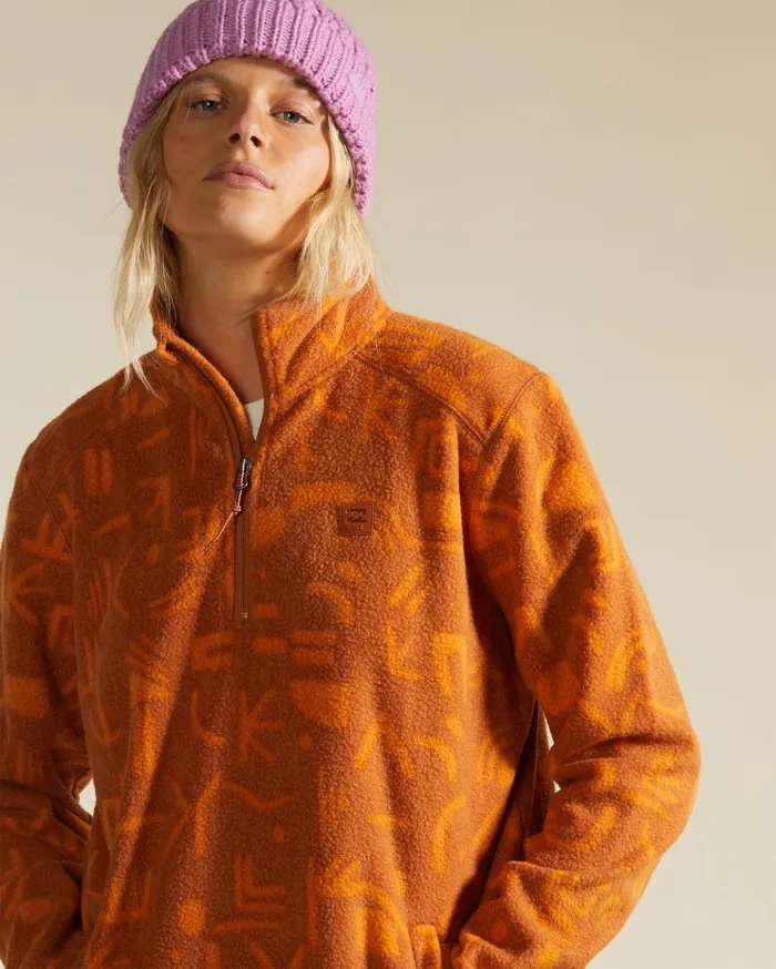 Billabong ADiv Boundary Mock 3 HalfZip Pullover Sweatshirt Adobe Women Hoodies and Fleece Billabong ADiv Boundary Mock 3 HalfZip Pullover Sweatshirt Adobe Women Hoodies and Fleece