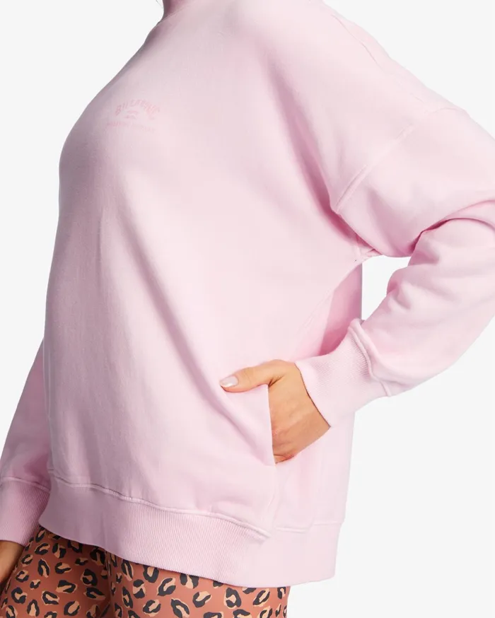Billabong ADiv Canyon Mock Neck Sweatshirt Pink Trails Women Hoodies and Fleece Billabong ADiv Canyon Mock Neck Sweatshirt Pink Trails Women Hoodies and Fleece