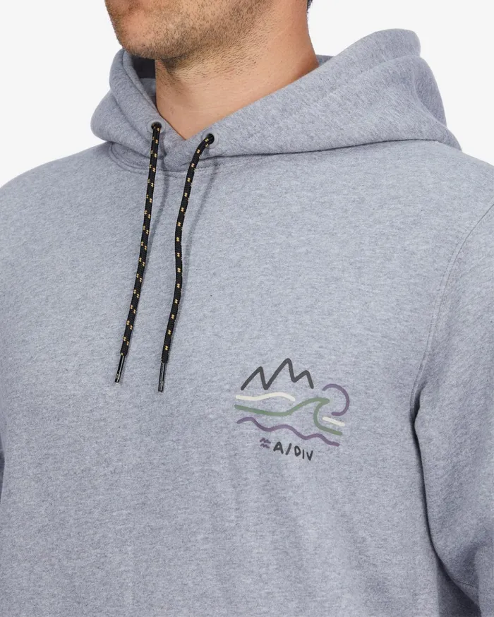 Billabong ADiv Compass Pullover Hoodie Light Grey Heather Men Hoodies and Fleece Billabong ADiv Compass Pullover Hoodie Light Grey Heather Men Hoodies and Fleece