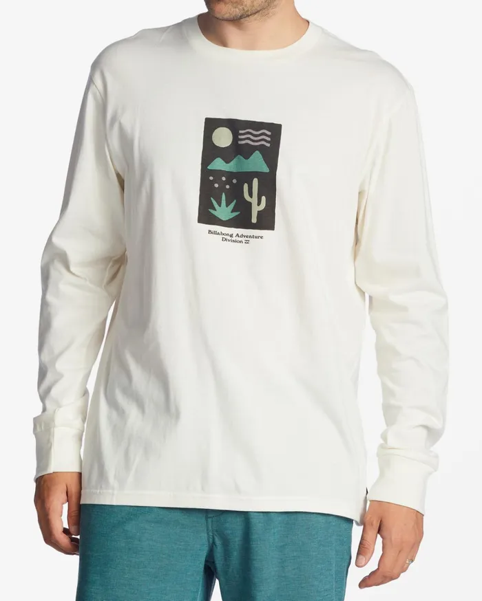 Billabong ADiv Icons Long Sleeve TShirt Off White Men TShirts