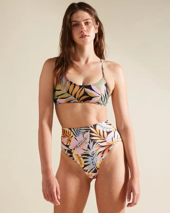 Billabong ADiv LaceUp Trilet Bikini Top Multi Women Bikini Tops