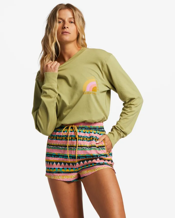 Billabong ADiv Long Sleeve TShirt Cedar Women Graphic Tees and Tanks