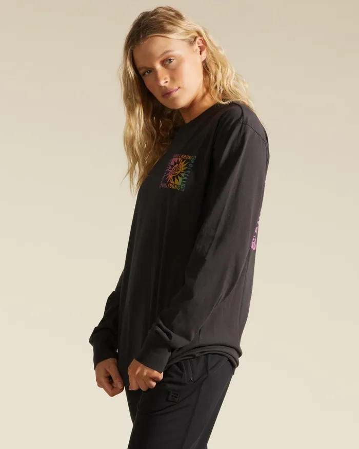 Billabong ADiv Long Sleeve TShirt Off Black 1 Women Graphic Tees and Tanks Billabong ADiv Long Sleeve TShirt Off Black 1 Women Graphic Tees and Tanks