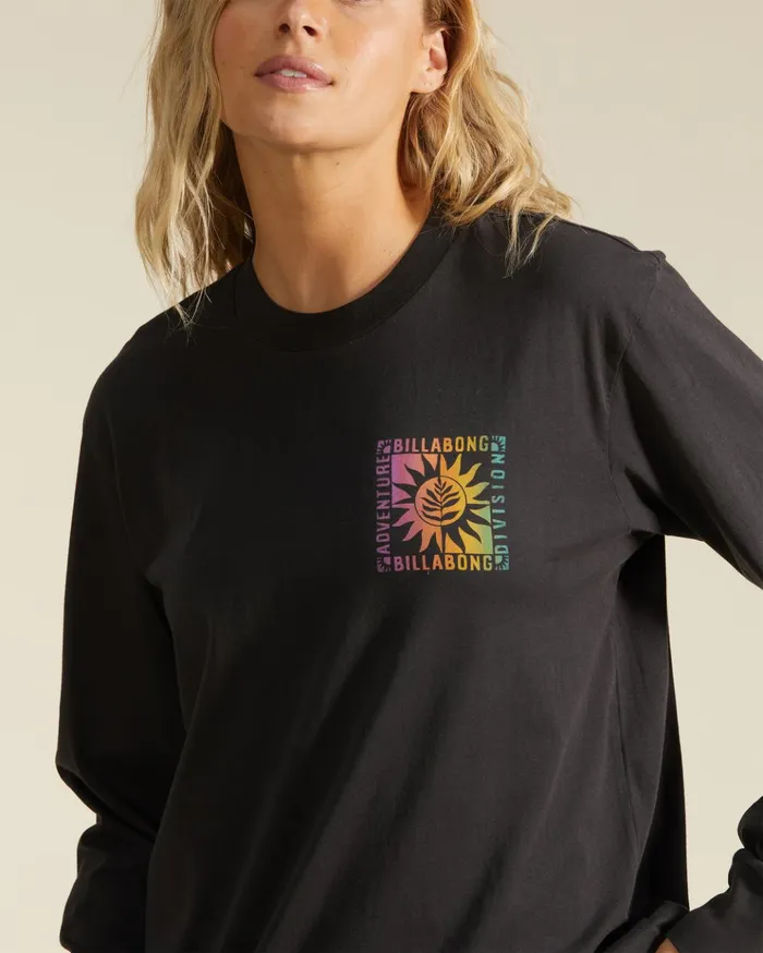 Billabong ADiv Long Sleeve TShirt Off Black 1 Women Graphic Tees and Tanks Billabong ADiv Long Sleeve TShirt Off Black 1 Women Graphic Tees and Tanks