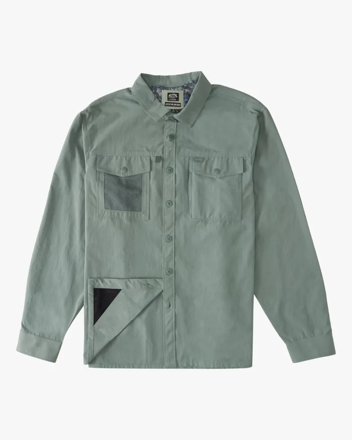 Billabong ADiv Otis Surftrek UPF 50 Long Sleeve Shirt Surplus Men Shirts Billabong ADiv Otis Surftrek UPF 50 Long Sleeve Shirt Surplus Men Shirts
