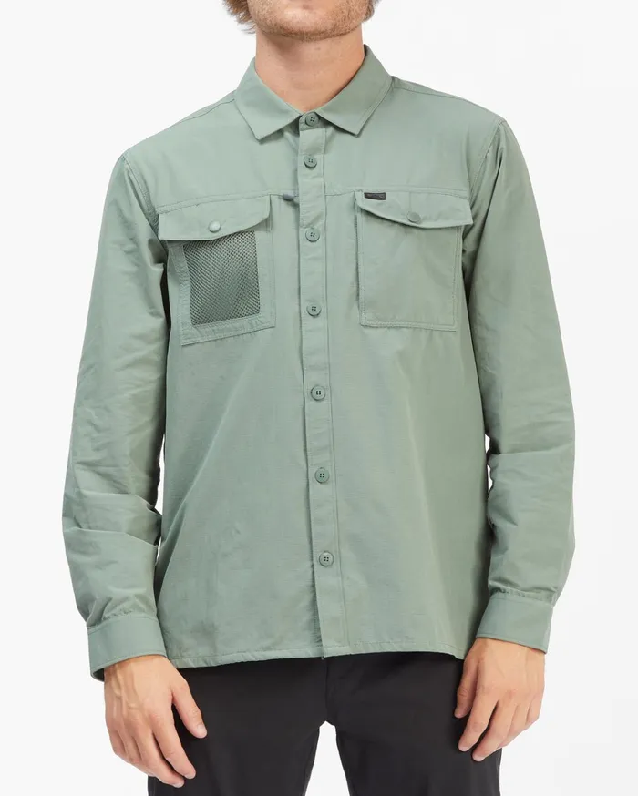Billabong ADiv Otis Surftrek UPF 50 Long Sleeve Shirt Surplus Men Shirts Billabong ADiv Otis Surftrek UPF 50 Long Sleeve Shirt Surplus Men Shirts