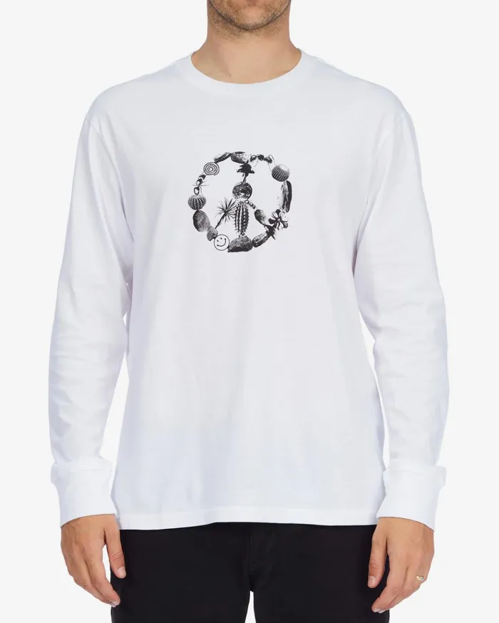 Billabong ADiv Source Organic Long Sleeve TShirt White Men TShirts