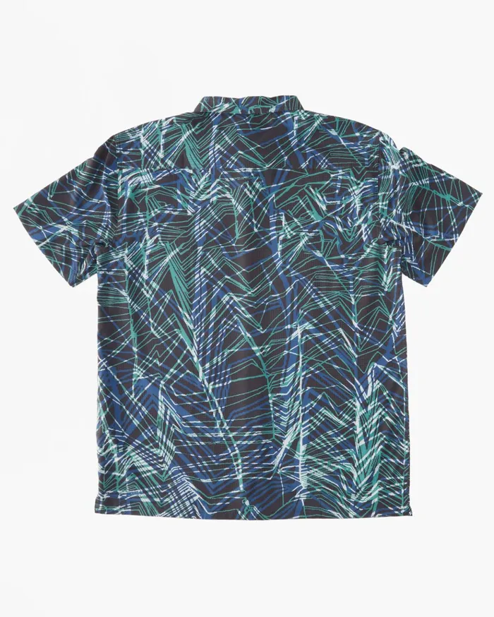 Billabong ADiv Surftrek Perf Short Sleeve Shirt Space Blue Men Shirts Billabong ADiv Surftrek Perf Short Sleeve Shirt Space Blue Men Shirts