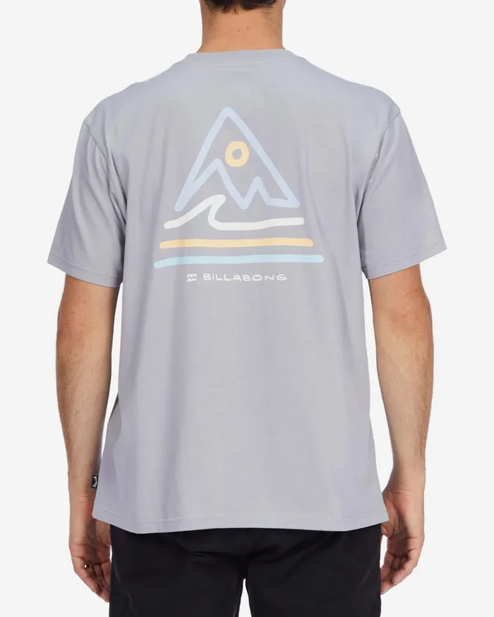 Billabong ADiv Trails Organic Short Sleeve TShirt Purple Haze Men TShirts Billabong ADiv Trails Organic Short Sleeve TShirt Purple Haze Men TShirts