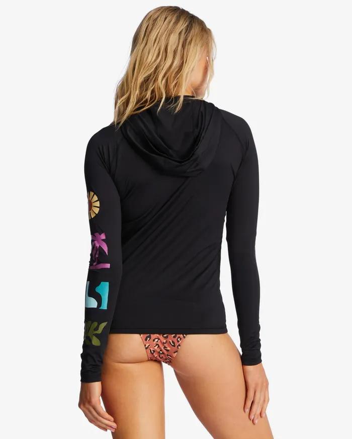 Billabong ADIV UPF 50 Long Sleeve Hooded Rashguard Black Women Adventure Division Swim Billabong ADIV UPF 50 Long Sleeve Hooded Rashguard Black Women Adventure Division Swim