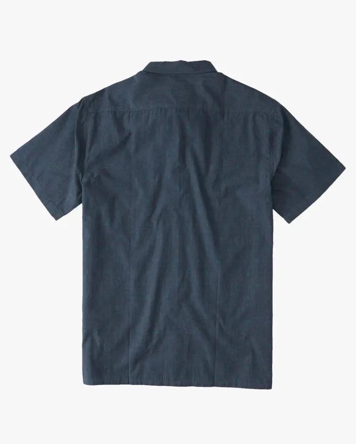 Billabong All Day Jacquard Organic Short Sleeve Shirt Navy Heather Men Shirts Billabong All Day Jacquard Organic Short Sleeve Shirt Navy Heather Men Shirts