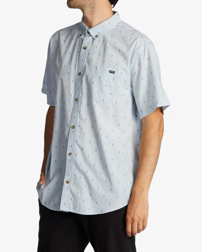 Billabong All Day Jacquard Short Sleeve Shirt Blue Haze Men Shirts Billabong All Day Jacquard Short Sleeve Shirt Blue Haze Men Shirts