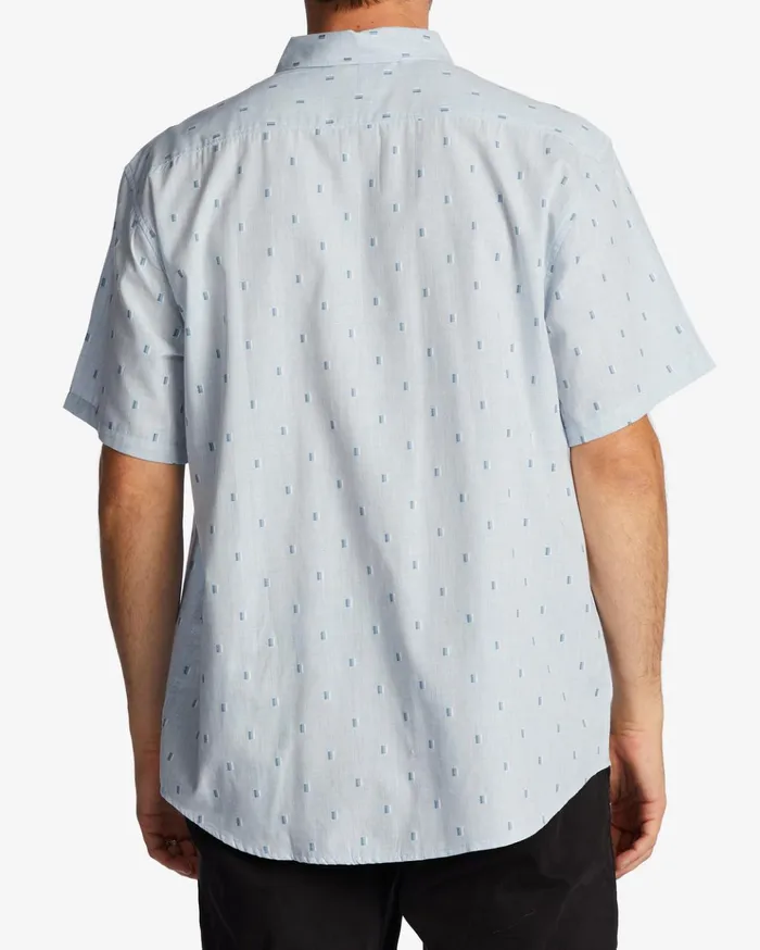 Billabong All Day Jacquard Short Sleeve Shirt Blue Haze Men Shirts Billabong All Day Jacquard Short Sleeve Shirt Blue Haze Men Shirts