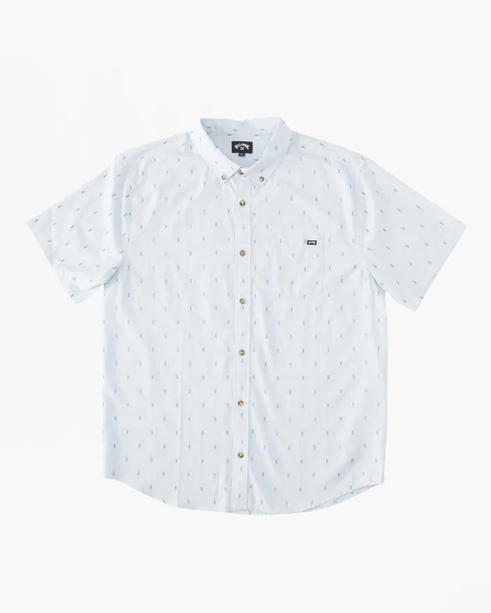 Billabong All Day Jacquard Short Sleeve Shirt Blue Haze Men Shirts Billabong All Day Jacquard Short Sleeve Shirt Blue Haze Men Shirts