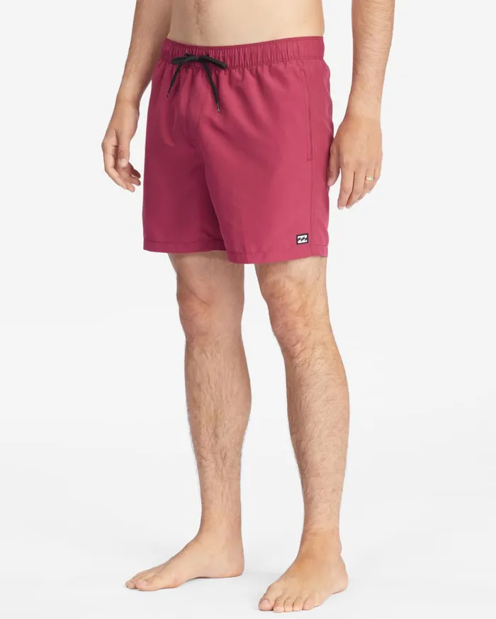 Billabong All Day Layback Boardshorts 16quot Beet Men Elastic Waist Boardshorts Billabong All Day Layback Boardshorts 16quot Beet Men Elastic Waist Boardshorts