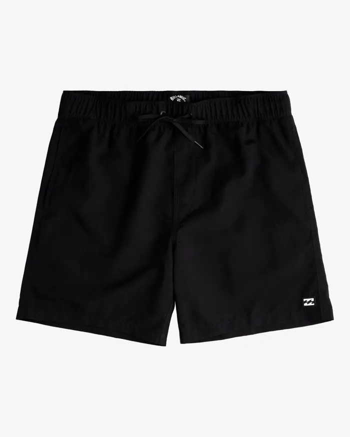 Billabong All Day Layback Boardshorts 16quot Black Men Elastic Waist Boardshorts Billabong All Day Layback Boardshorts 16quot Black Men Elastic Waist Boardshorts