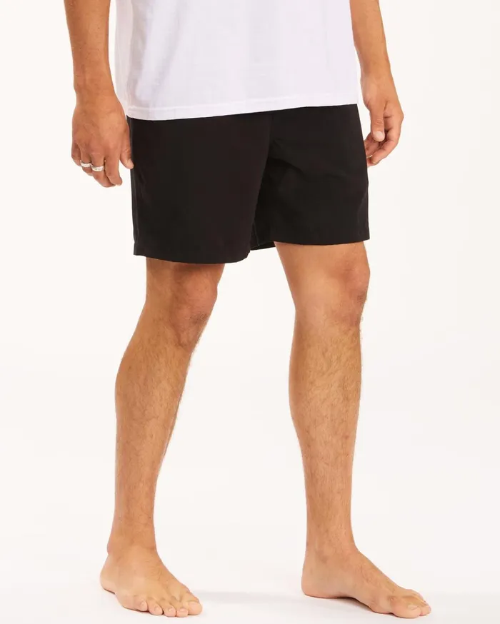Billabong All Day Layback Boardshorts 16quot Black Men Elastic Waist Boardshorts Billabong All Day Layback Boardshorts 16quot Black Men Elastic Waist Boardshorts