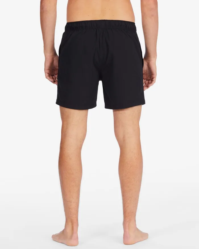 Billabong All Day Layback Boardshorts 16quot Black Men Elastic Waist Boardshorts Billabong All Day Layback Boardshorts 16quot Black Men Elastic Waist Boardshorts