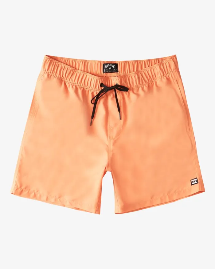 Billabong All Day Layback Boardshorts 16quot Melon Men Elastic Waist Boardshorts Billabong All Day Layback Boardshorts 16quot Melon Men Elastic Waist Boardshorts