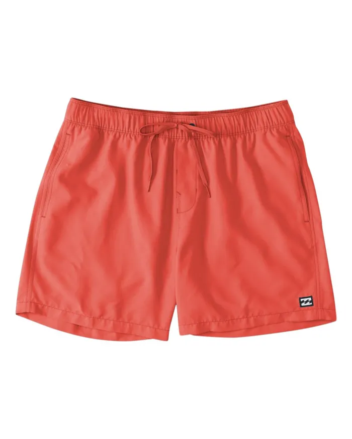 Billabong All Day Layback Boardshorts Coral Men Elastic Waist Boardshorts