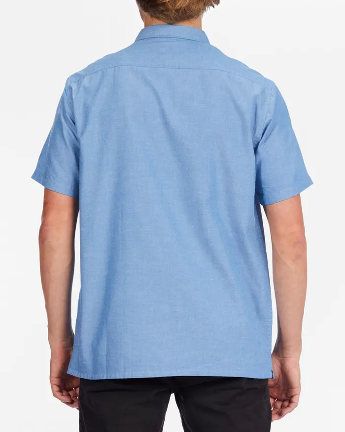 Billabong All Day Organic Short Sleeve Shirt Rinse Blue Men Shirts Billabong All Day Organic Short Sleeve Shirt Rinse Blue Men Shirts